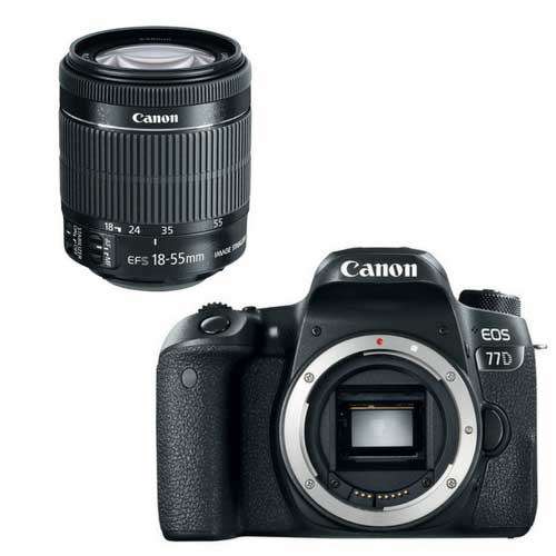 Canon EOS 77D Camera Kit + 18-55mm + 75-300mm Lens Open Box