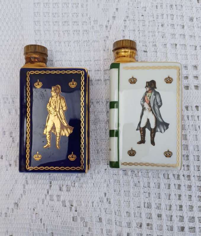 Vintage 1969 Limoges Castel French Porcelain Camus Napoleon Cognac Flask