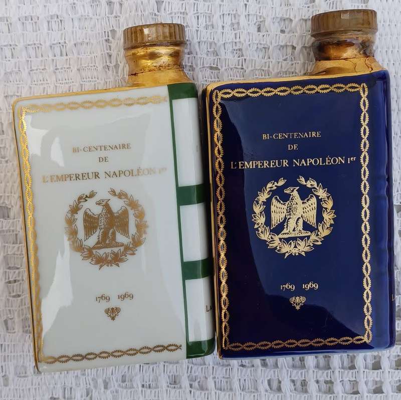Vintage 1969 Limoges Castel French Porcelain Camus Napoleon Cognac Flask