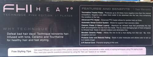 FHI Heat Technique Ceramic 1-inch Pink Flat Iron Hair Straightener *NEW*