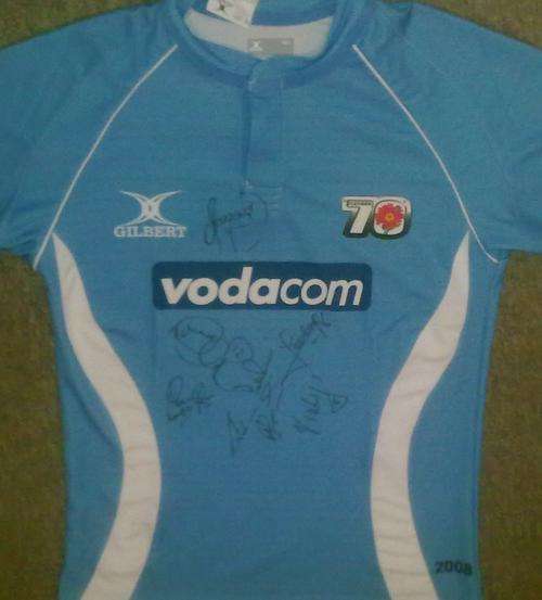 Very Rare - 70 YEAR - SIGNED - BLUE BULLS jersey - BRAND NEW!!! @ GIVE AWAY!!!