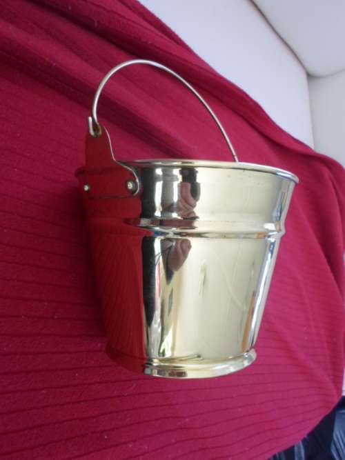 ANTIQUE BRASS BUCKET SEE PICS