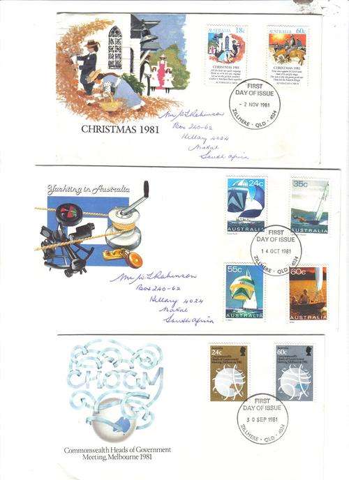 15 X AUSTRALIAN FDC'S 1981 & 1982 (SEE PICS)