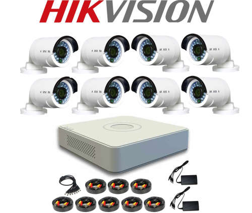 HIKVISION TURBO HD 720P - 8CH DVR AND 8 CAMERA DIY KIT