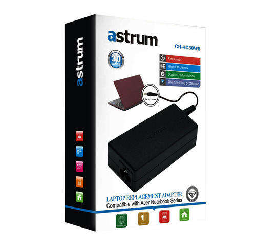 ASTRUM LAPTOP CHARGER COMPATIBLE WITH ACER 30W 19.0V 1.58A 5.5*2.5 PIN
