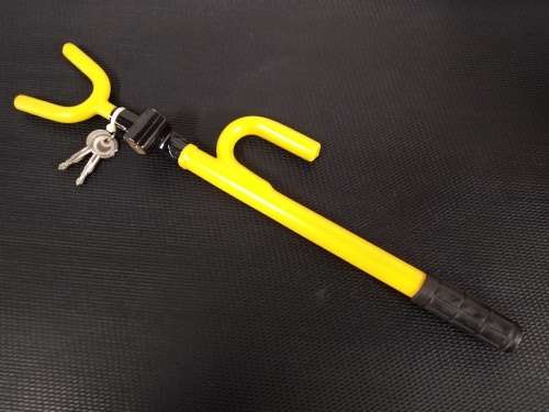 FOR SALE ::: Universal Car Steering Wheel Security Lock (Yellow)