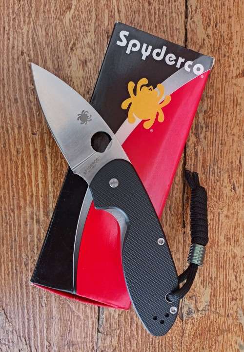 Spyderco Efficient (C216GP) + WE Knife Company Titanium Bead (Green, WEA02A)