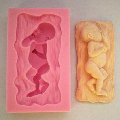 New Born Silicone Baby Mold for fondant or clay