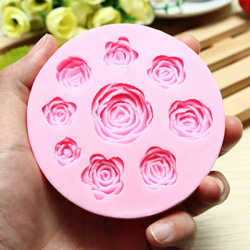 Silicone fondant rose mould