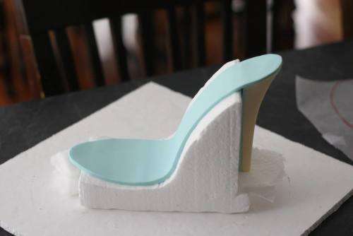 Silicone mould stiletto heel (with drying mould)