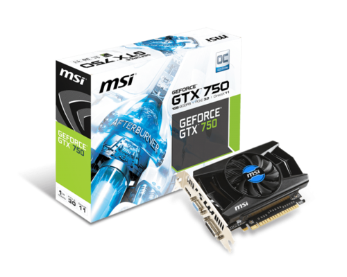 MSI GeForce GTX 750  Screen Card (N750 1GD5/OCV1)