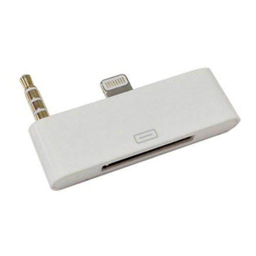 8 Pin to 30 Pin 3.5mm Audio Music Charger Dock Adapter For iPhone 5 iPod Touch 5