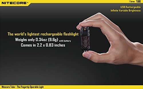 Nitecore TUBE (clear) 45 lumen USB rechargeable LED keychain light
