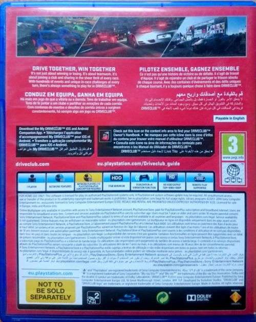 DRIVECLUB (PS4 GAME)