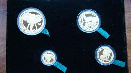 1996 Natura Elephant Gold coin Prestige Set- Big 5- Mintage 500