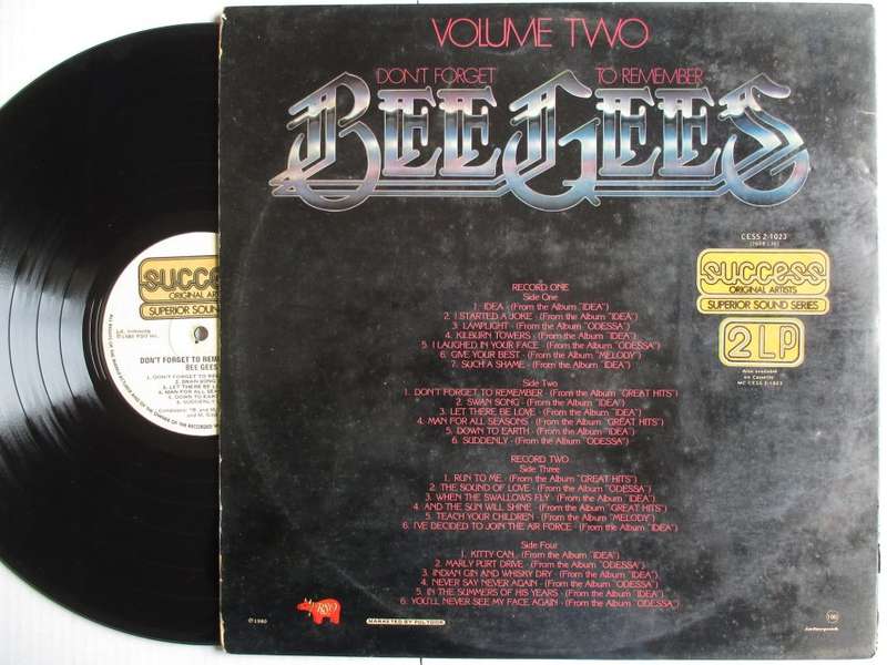 BEE GEES - DON'T FORGET TO REMEMBER VOLUME TWO - RSA - VG / VG- GATEFOLD 2LP