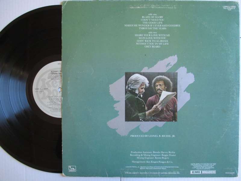 KENNY ROGERS - SHARE YOUR LOVE - RSA VG- / VG+