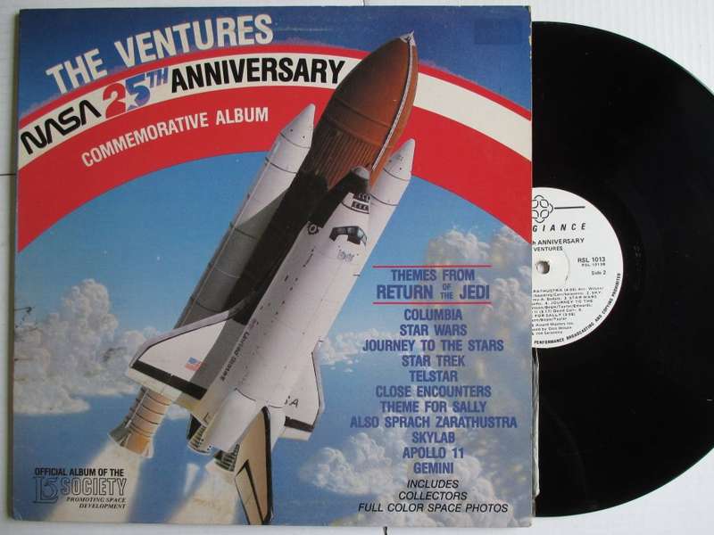 THE VENTURES -  NASA'S 25TH ANNIVERSARY -RSA - VG+ / VG+ GATEFOLD