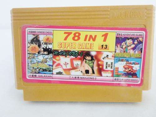 "Brand New"Classic 8 Bit, 78 in 1 TV Game Cartridge - Mahjong 2, Adventure Island & More !
