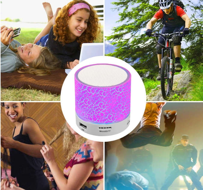 **New** Mini Bluetooth Speaker | LED Lighting Effect | Support SD Card | Call Function-CraZe Auction