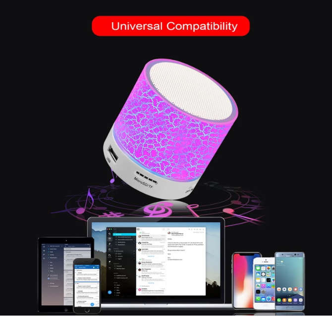 **New** Mini Bluetooth Speaker | LED Lighting Effect | Support SD Card | Call Function-CraZe Auction