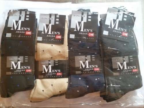 12 Pairs Top Quality Casual/Business Cotton Socks - Various Colours