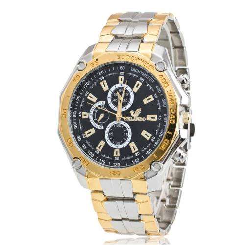 **New** Orlando Large Dial Mens Stainless Steel Business Watch, 4 Colours ~ Lowest Price !