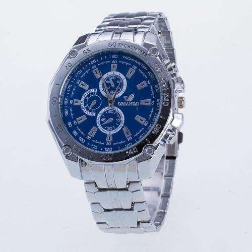 **New** Orlando Large Dial Mens Stainless Steel Business Watch, 4 Colours ~ Lowest Price !
