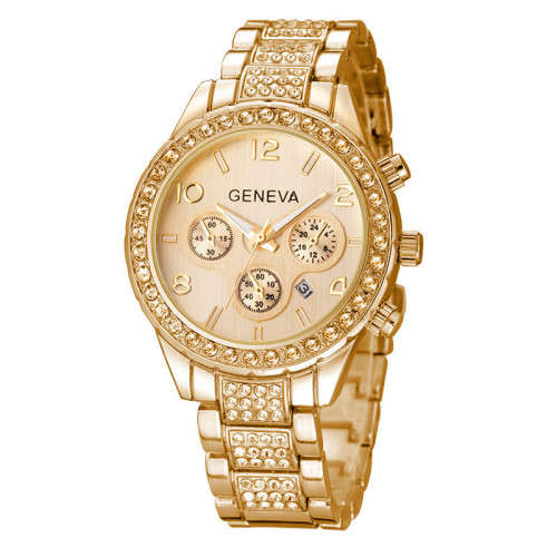 **New** Diamond Inlay Band Geneva Ladies Watch, 3 Colours ~ CrAze Auction !