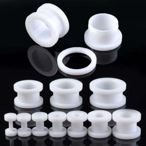 8 mm Pair Gauge Acrylic Hollow Tunnel Stretchers