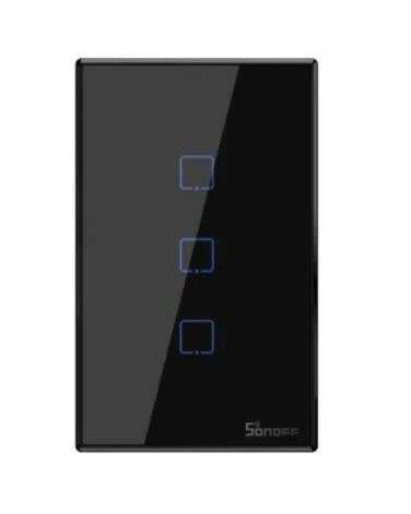 SONOFF TX T3 WiFi Smart Light Switch - Black (3 Gang)