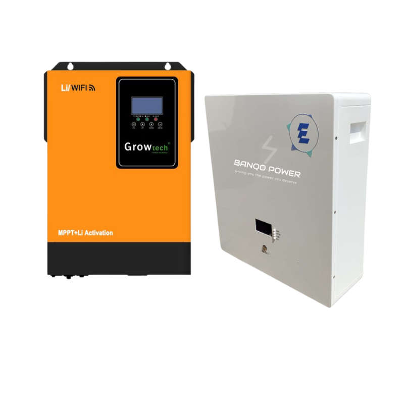 5.5kW Growtech Inverter| 5.43kWh Banqo E-Series Lithium Battery