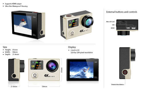 Authentic EKEN H8R 4K ultra HD action sports camera