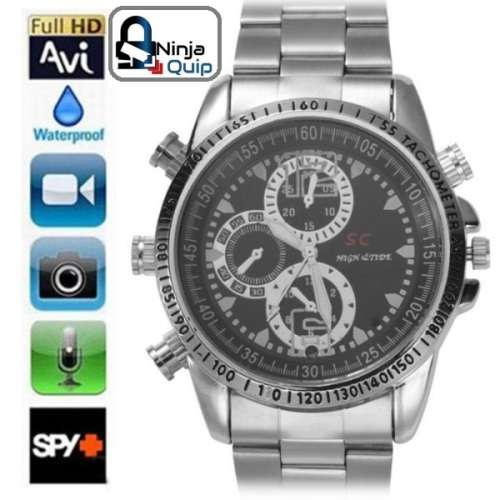 Steel Belt HD Waterproof 4GB Spy Watch DVR Video Pinhole Hidden Camera Camcorder