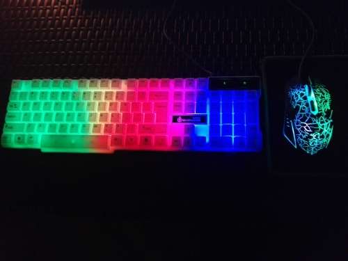 LED Illuminated gaming combo - keyboard and mouse