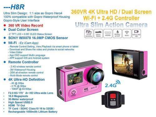 EKEN H8R 4K Ultra HD Dual Screen WiFi Action cam- 14MP