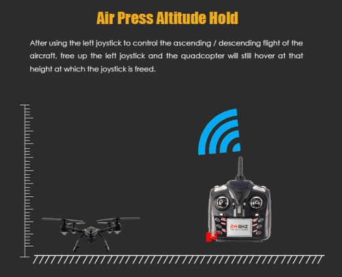 JXD 510W 2.4GHz WIFI FPV RC Drone  - BLACK