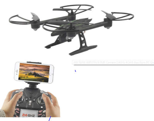 JXD 510W 2.4GHz WIFI FPV RC Drone  - BLACK