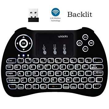 i8 Backlit Mini Wireless Keyboard with Touchpad