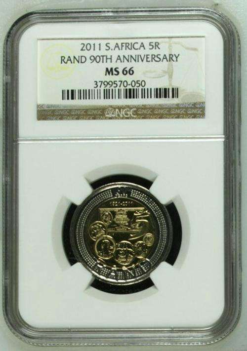 2011 SARB R5 Coin MS 66 NGC Graded - By far 1 of the most beautiful coins ever