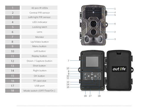 Suntekcam Hunting Camera HC-800A 16MP 1080P Infrared Digital Trail Camera 120 Degree Wide Angle