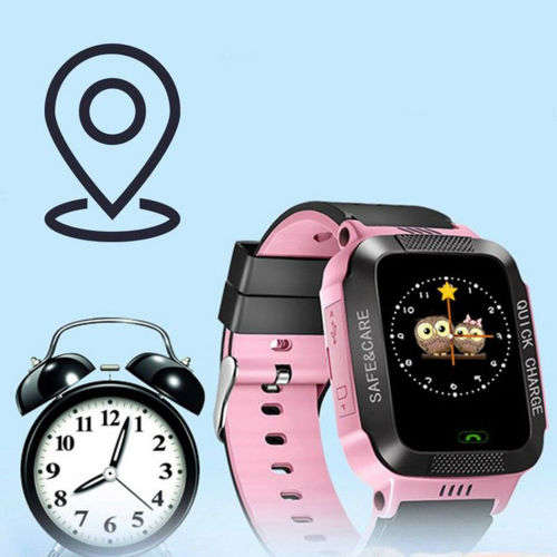 Kids Smart Watch with GPS GSM Locator Touch Screen Tracker SOS for Kids Children (PINK)