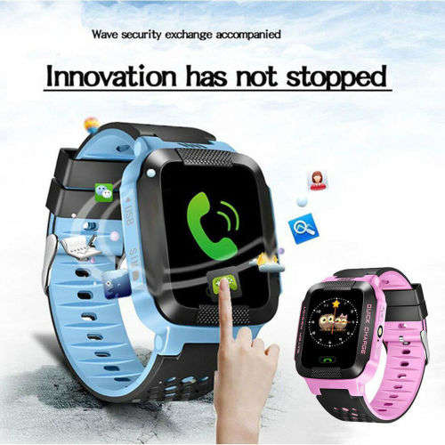 Kids Smart Watch with GPS GSM Locator Touch Screen Tracker SOS for Kids Children (PINK)
