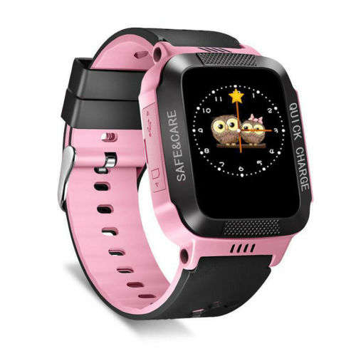 Kids Smart Watch with GPS GSM Locator Touch Screen Tracker SOS for Kids Children (PINK)
