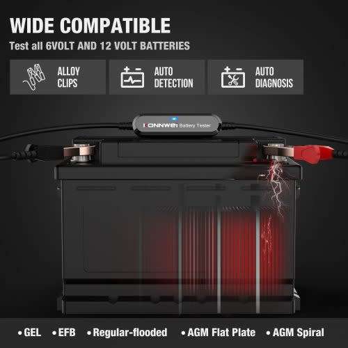 Konnwei BK100 Wireless Bluetooth Car battery tester 100- 6V 12V