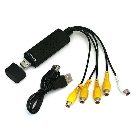 4 CHANNEL USB DVR VIDEO AUDIO CAPTURE ADAPTER EASYCAP WITH SOFTWARE