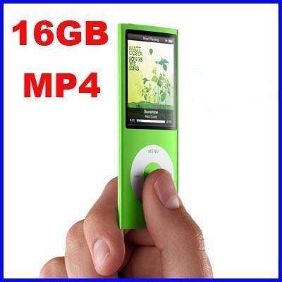 16GB 1.8" 4th GENERATION MP3 MP4 FM USB PLAYER (GREEN)