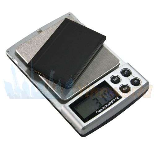 2000g x 0.1g DIGITAL POCKET SCALE JEWELRY WEIGHT SCALE