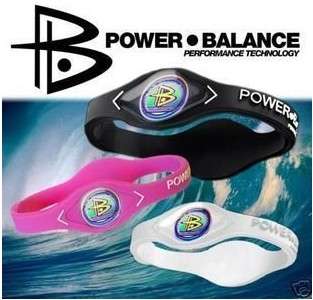 POWER BALANCE WRISTBAND - BLACK-LARGE ( 20.50 CM )