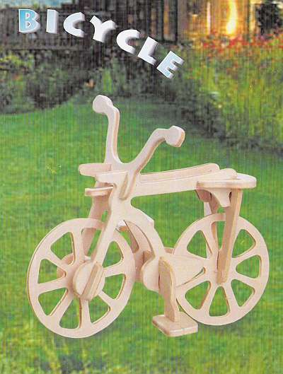 NEW! *Small* 3D Woodcraft Puzzle - Bicycle - Educational Wooden Building Model Kit.